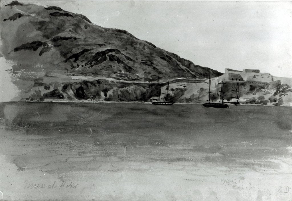 Detail of Mers El-Kebir, Algeria by Ferdinand Victor Eugene Delacroix