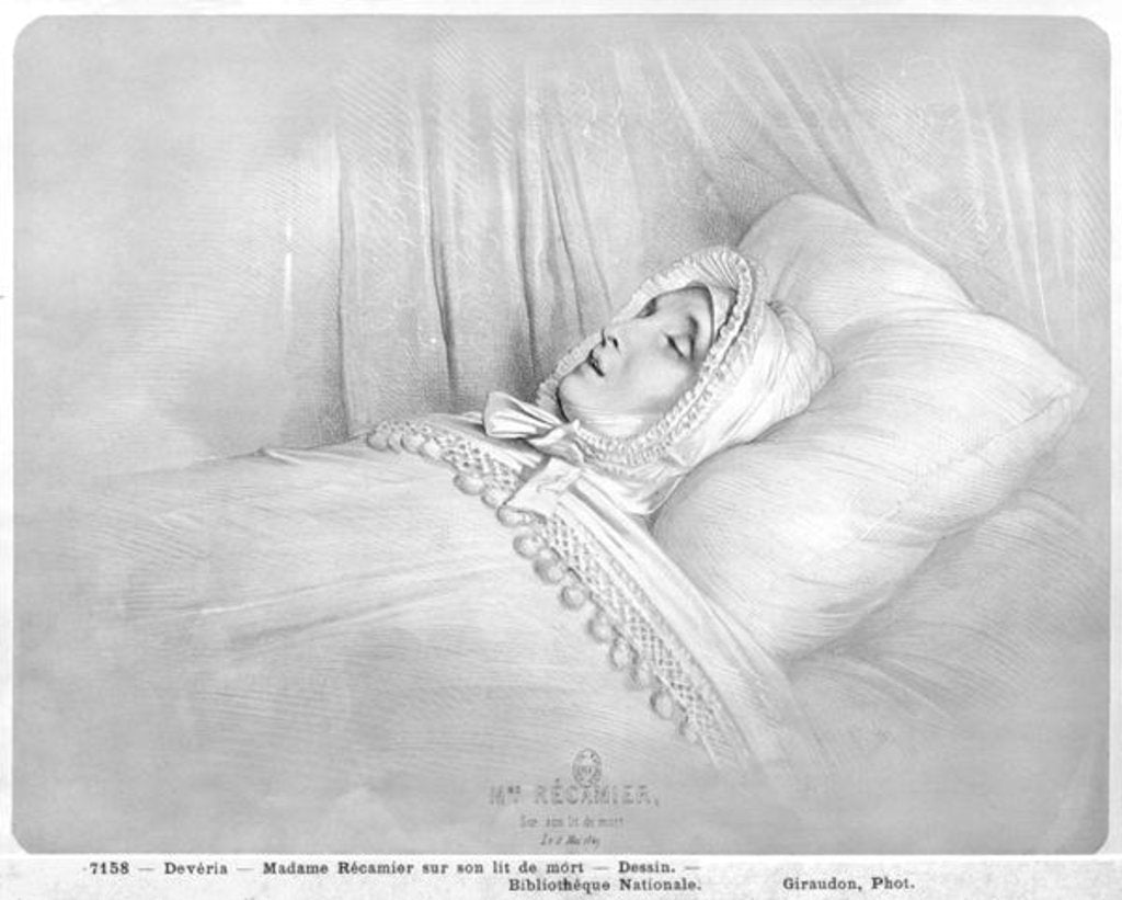 Detail of Madame Recamier on her deathbed, 11th May 1849 by Achille Deveria