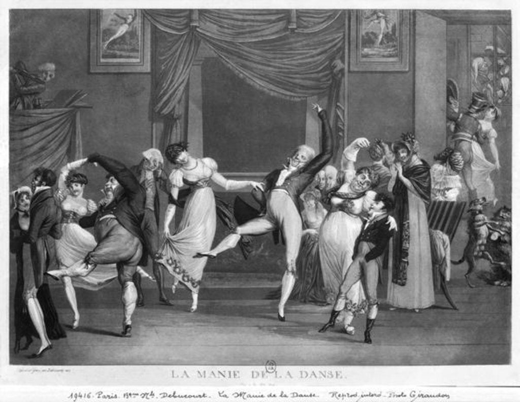 Detail of Dance mania, 1809 by Philibert Louis Debucourt