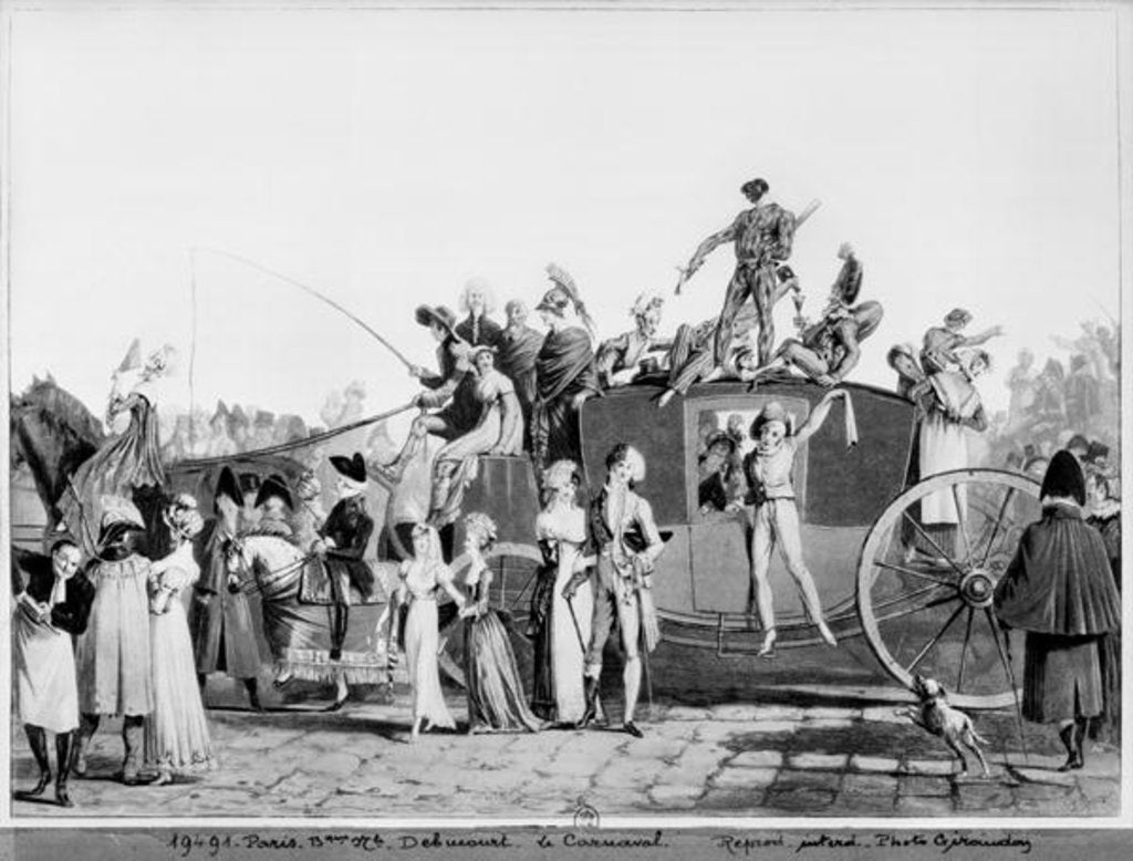 Detail of Carnival, 1810 by Philibert Louis Debucourt