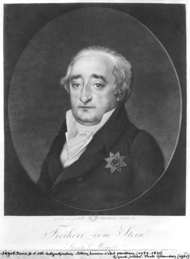 Detail of Baron Karl von Stein by Peter Joseph Lutzenkirchen