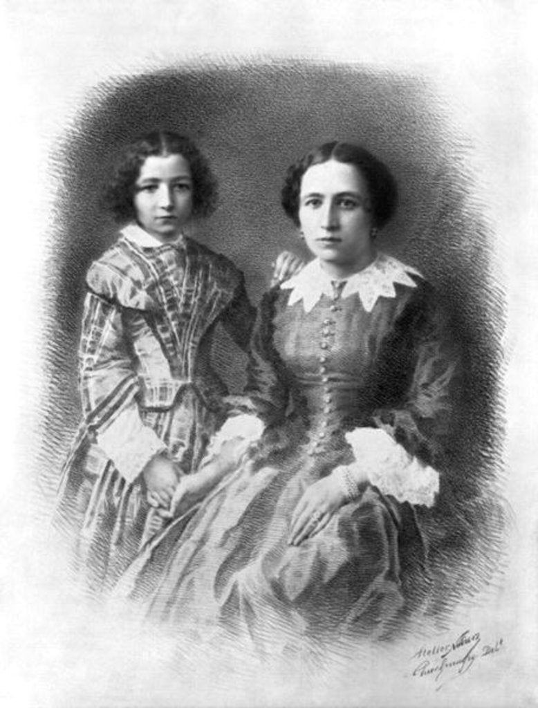 Detail of Sarah Bernhardt and her mother? by (1820-1910) Nadar