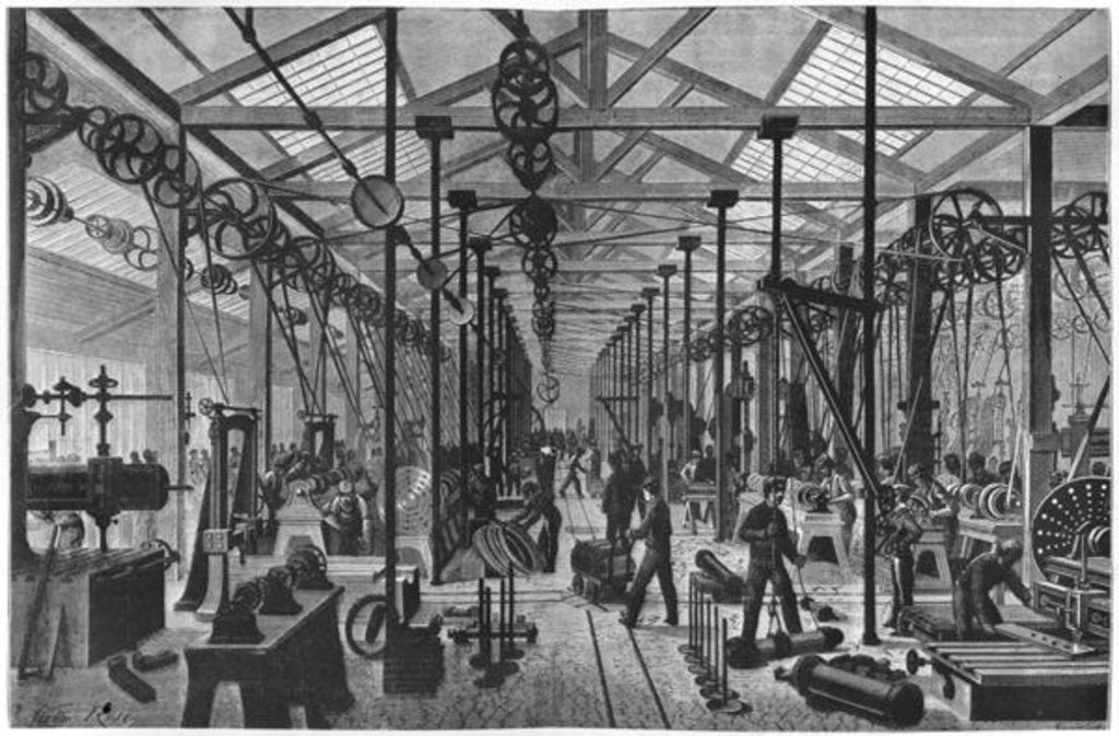 Detail of The forges of Ivry by Laurent Victor Rose