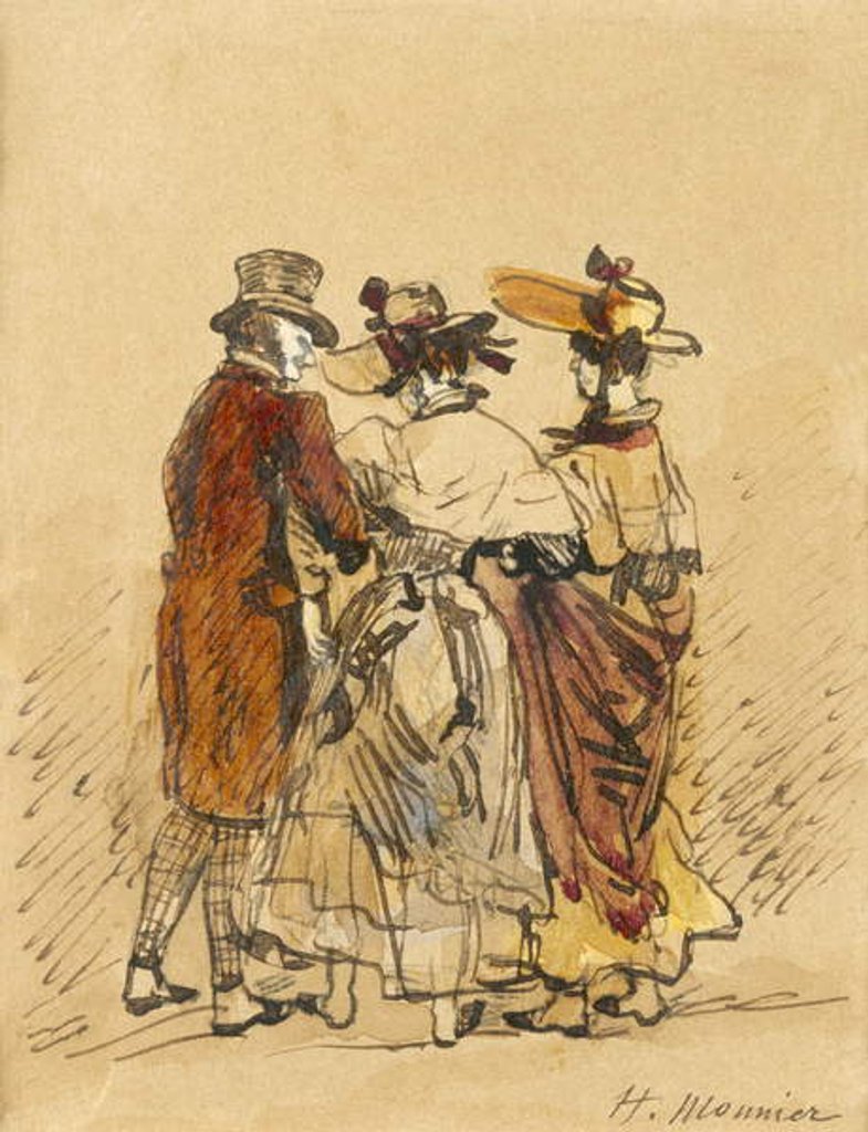 Detail of The Walk by Henri Bonaventure Monnier