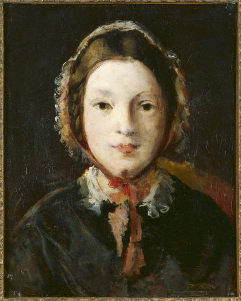 Detail of Young Woman with a Bonnet by English School