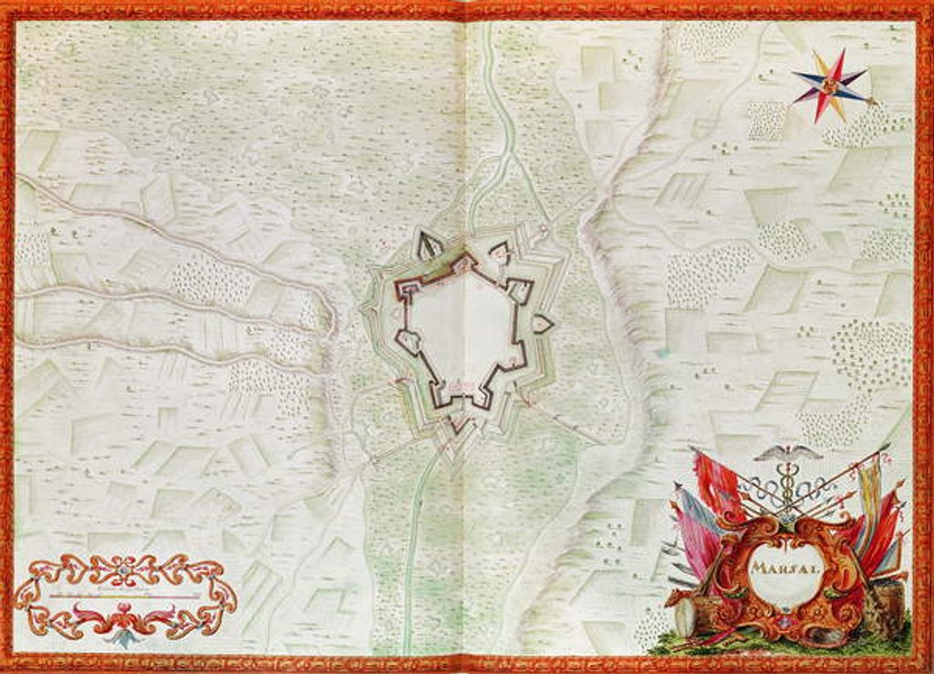 Detail of Map of Marsal by French School