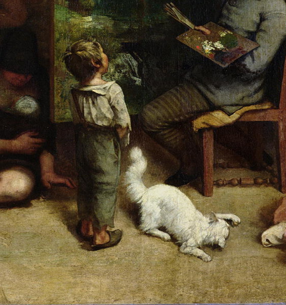Detail of The Studio of the Painter, a Real Allegory, 1855 by Gustave Courbet