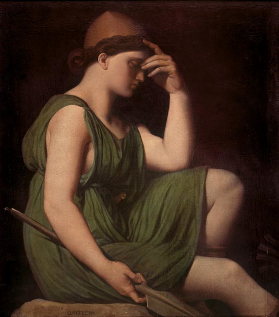 Detail of Odysseus, study for the Apotheosis of Homer, c.1850 by Jean Auguste Dominique Ingres