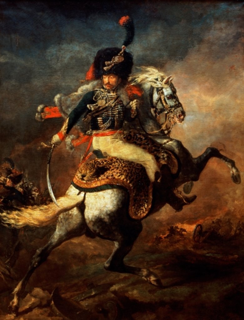 Detail of An Officer of the Imperial Horse Guards Charging, 1812 by Theodore Gericault