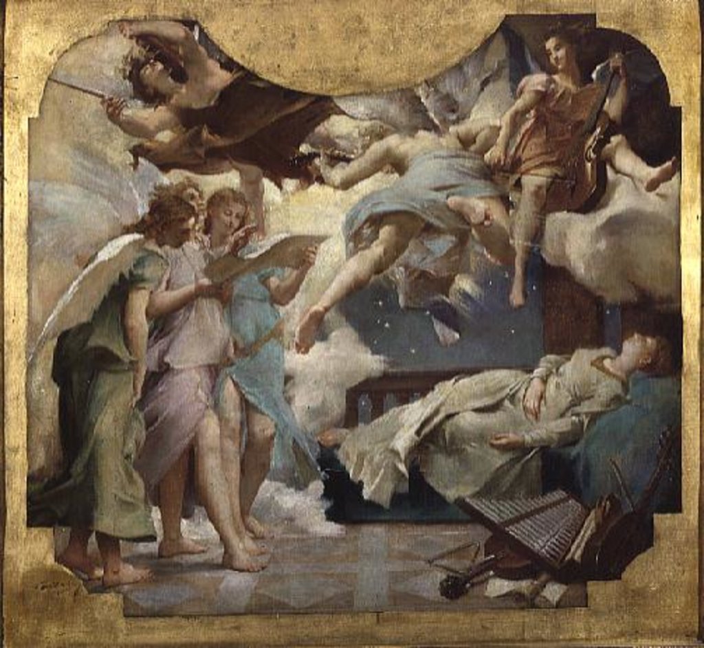 Detail of The Dream of St. Cecilia by Paul Baudry