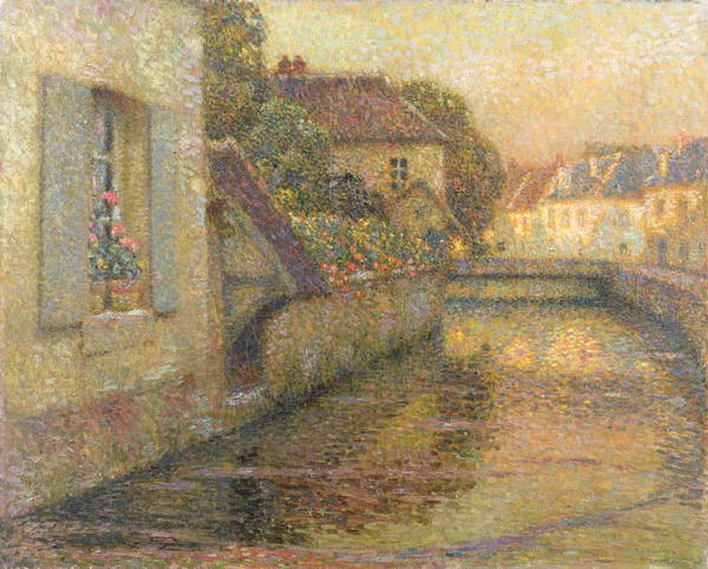 Detail of The Bridge at Gisors by Henri Eugene Augustin Le Sidaner