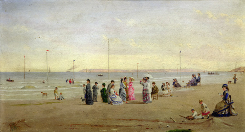 Detail of Seaside at Trouville by Henri Renard