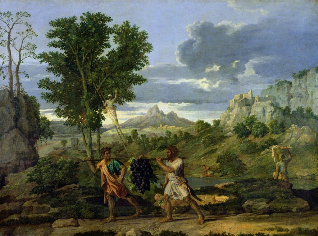 Detail of Autumn, or the Bunch of Grapes Taken from the Promised Land, 1660-64 by Nicolas Poussin
