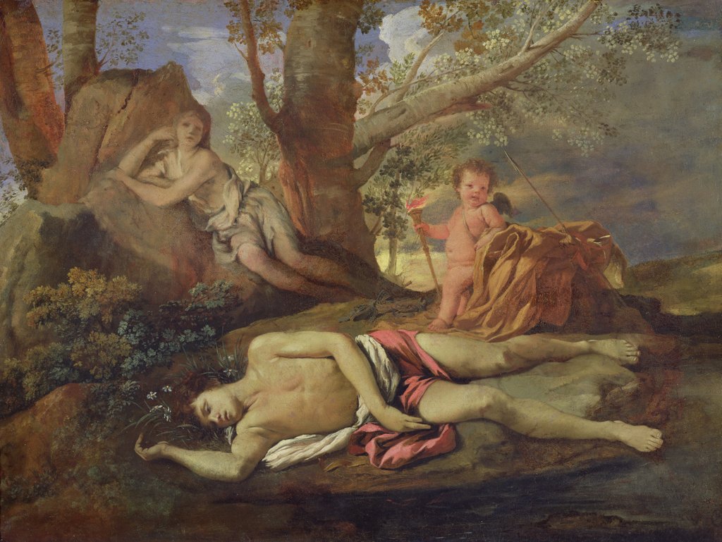 Detail of Echo and Narcissus by Nicolas Poussin