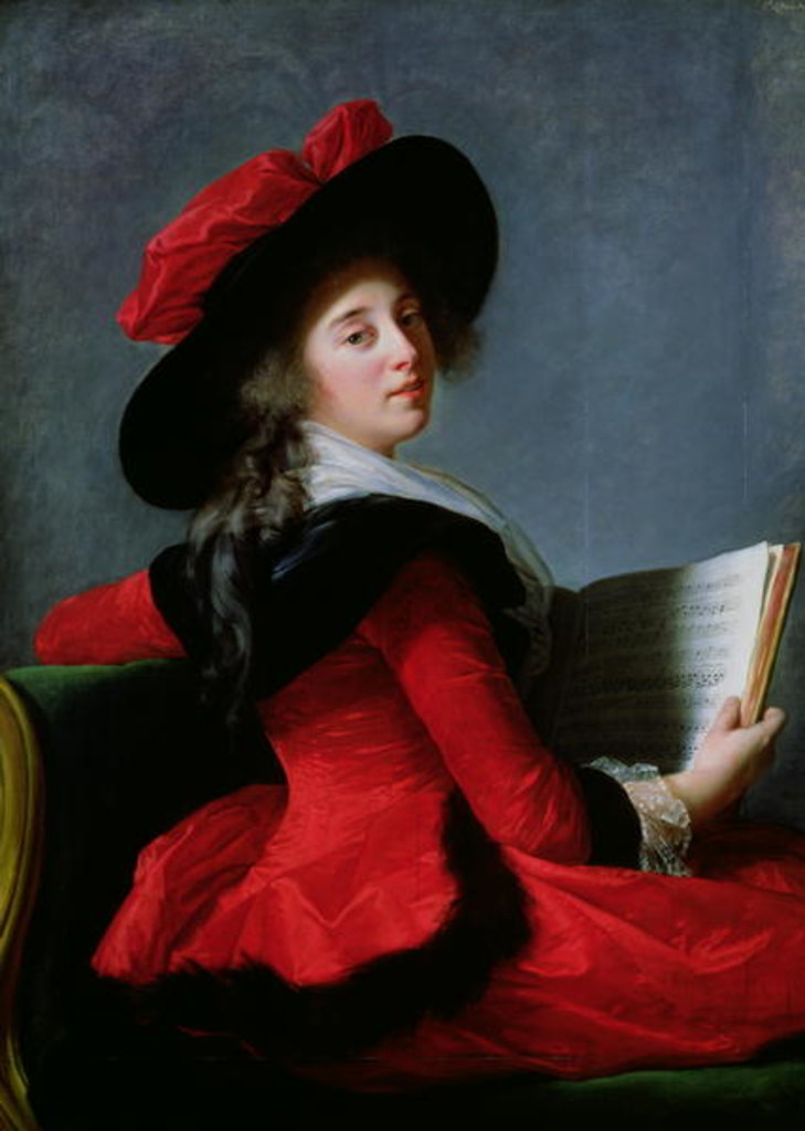 Detail of The Baroness of Crussol, 1785 by Elisabeth Louise Vigee-Lebrun