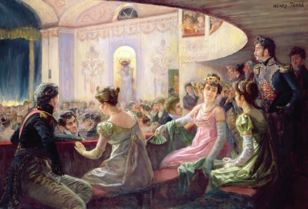 Detail of The Interval at the Theatre by Charles Henry Tenre