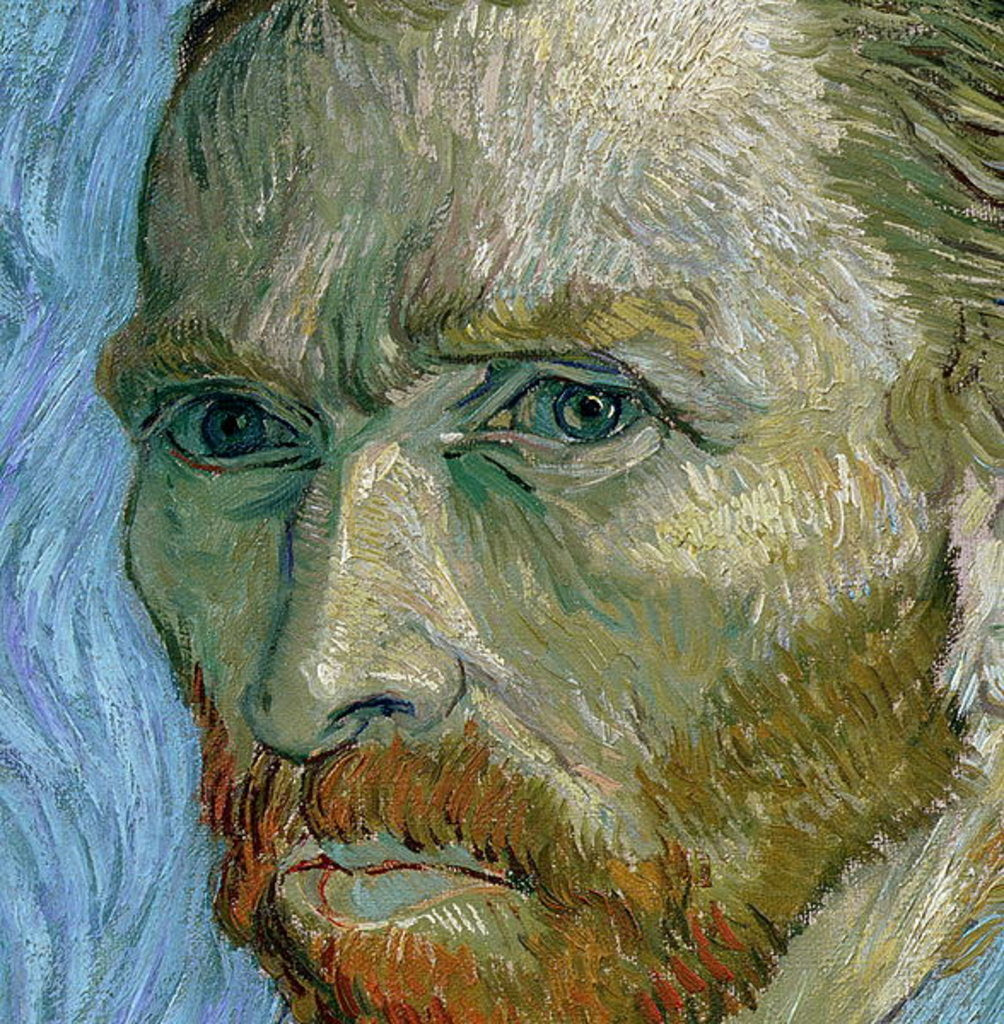 Detail of Self portrait, 1889 by Vincent van Gogh