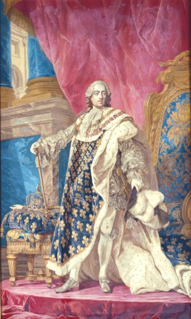 Detail of Louis XV in Coronation Robes by French School