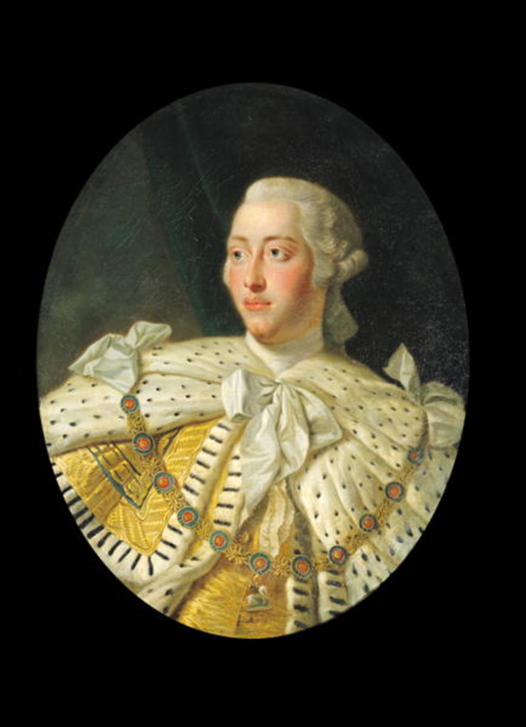Detail of Portrait of King George III, after 1760 by Allan (after) Ramsay