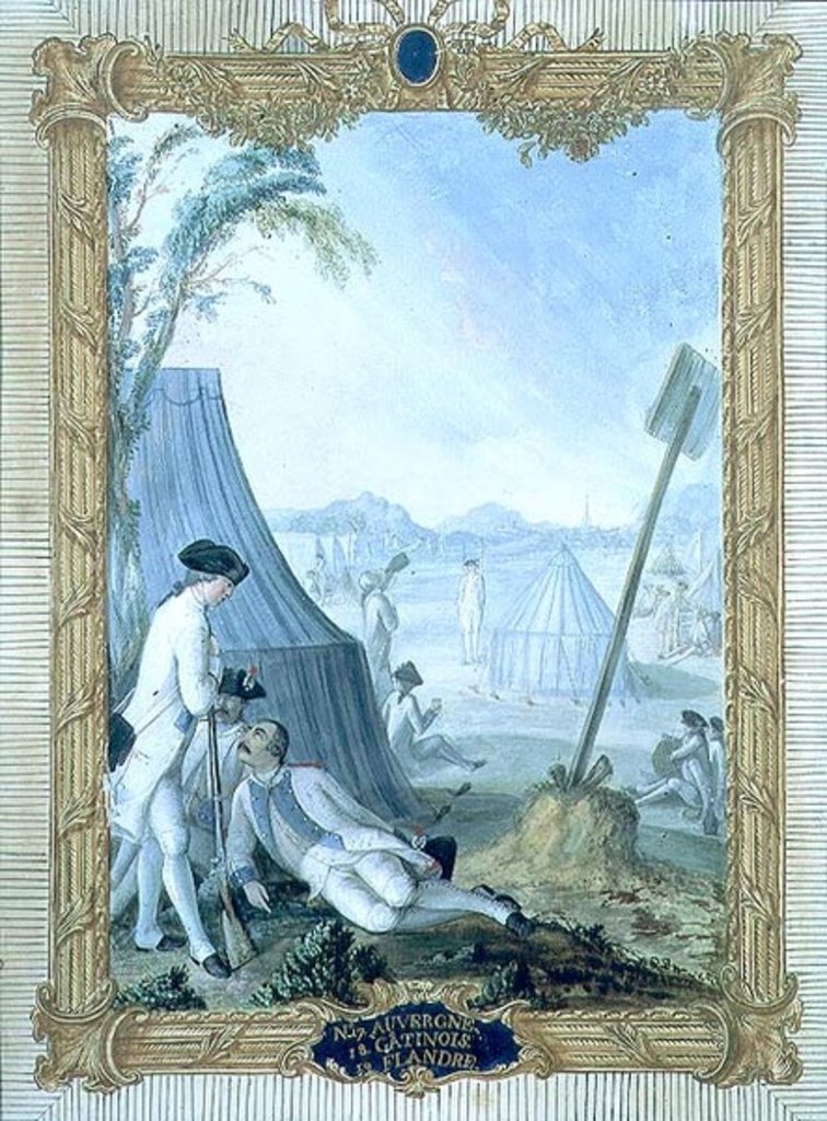 Detail of Uniforms of the French Infantry during the American War by Nicolas Hoffmann