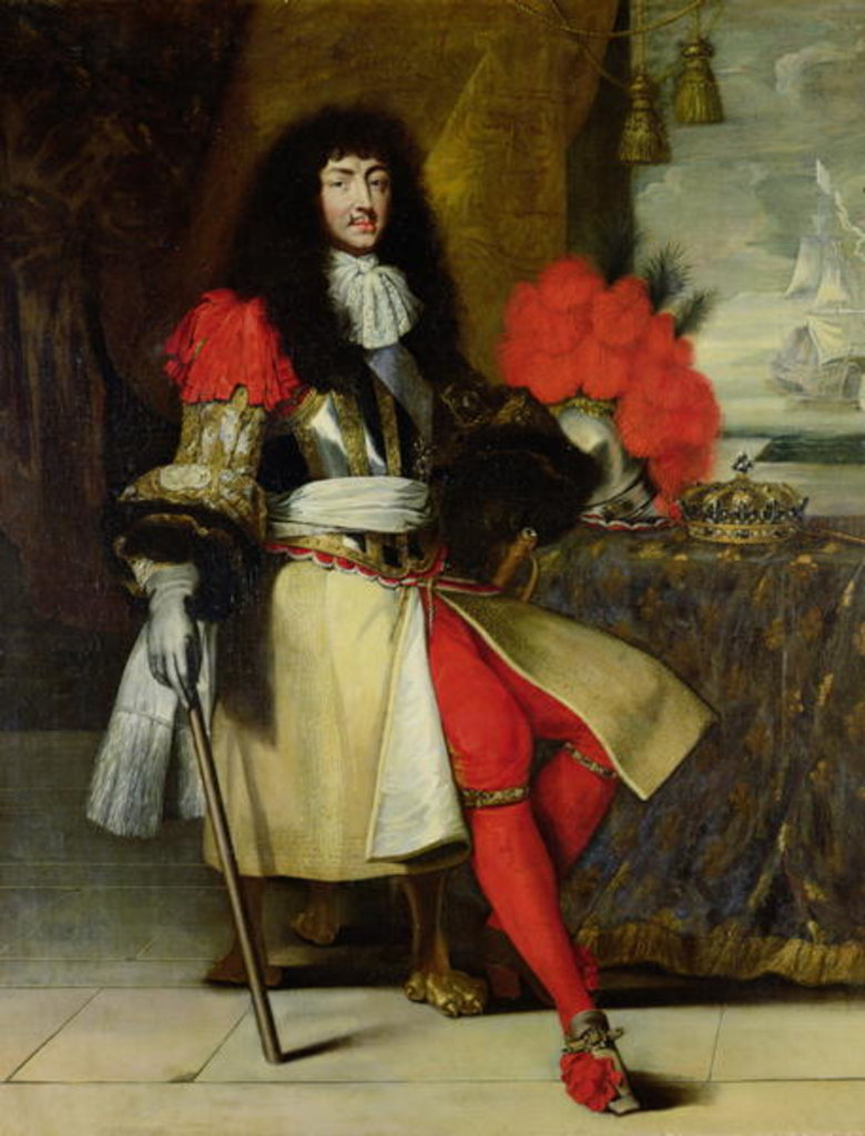 Detail of Seated Portrait of Louis XIV after 1670 by French School
