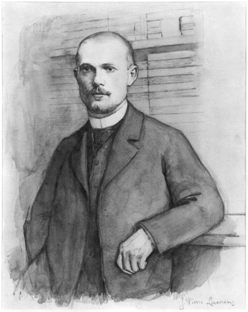 Detail of Portrait of Charles Peguy by Jean-Pierre Laurens