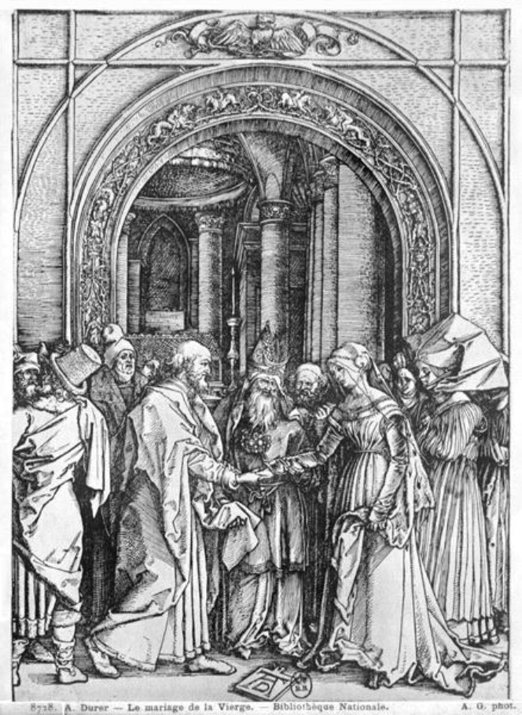 Detail of The marriage of the Virgin by Albrecht Dürer or Duerer