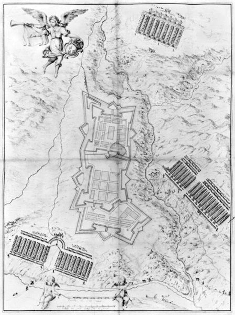 Detail of Plan and map of the town and citadel of Mont-Louis by French School