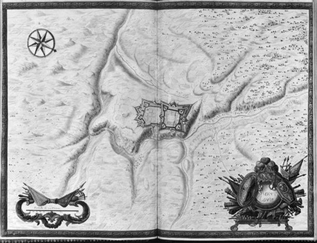 Detail of Plan and map of the town, citadel and surroundings of Mont-Louis, 1665 by Sebastien Le Prestre de Vauban
