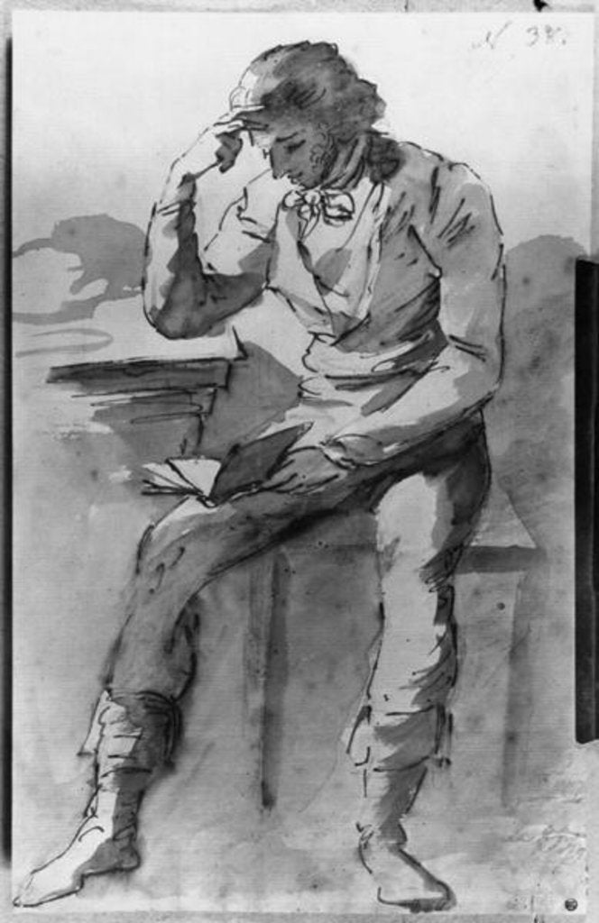 Detail of The Reader by Jean-Honore Fragonard