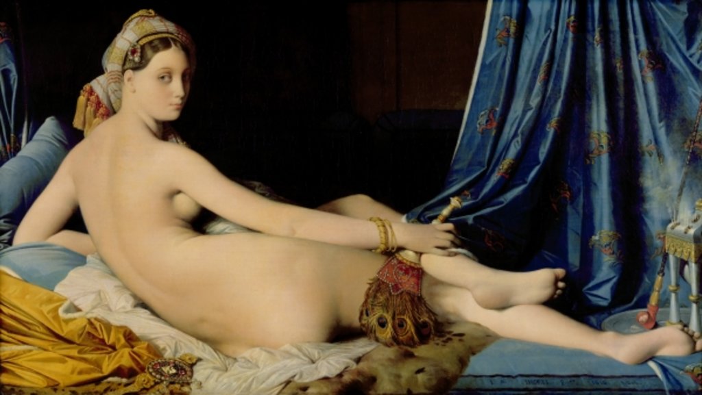Detail of The Grande Odalisque, 1814 by Jean Auguste Dominique Ingres