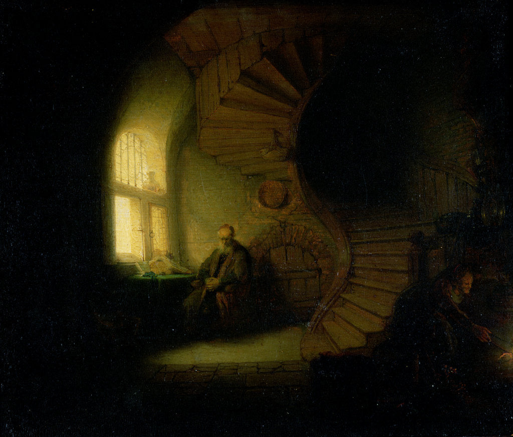 Detail of Philosophe en méditation, 1632 by Rembrandt Harmensz. van Rijn