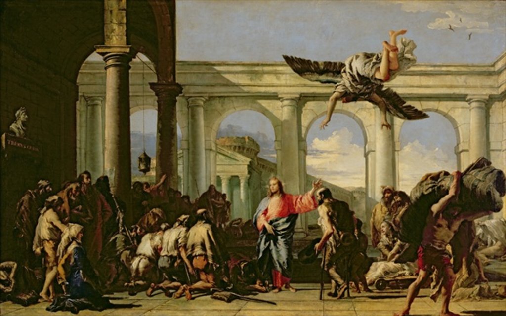 Detail of Jesus Healing the Paralytic at the Pool of Bethesda, c.1759 by Giandomenico Tiepolo