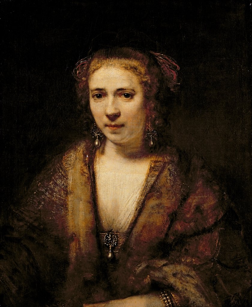 Detail of Portrait of Hendrikje Stoffels by Rembrandt Harmensz. van Rijn