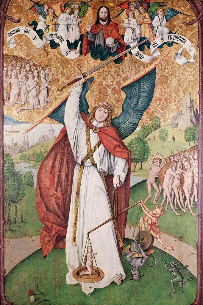 Detail of St. Michael Weighing the Souls at the Last Judgement, c.1500 by Hans the Elder Leu