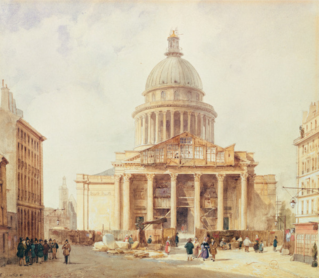 Detail of The Pantheon in 1835 by Francois Etienne Villeret