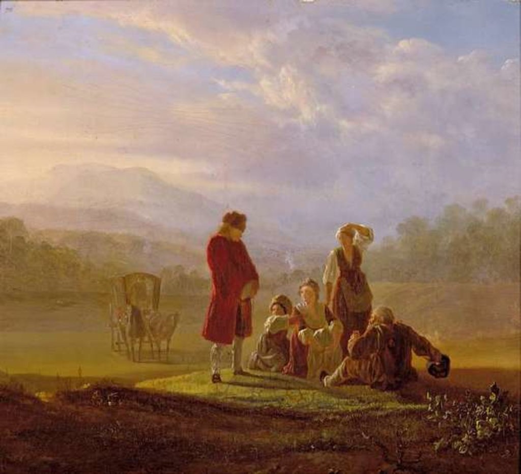 Detail of Voltaire Conversing with the Peasants in Ferney by Jean Huber