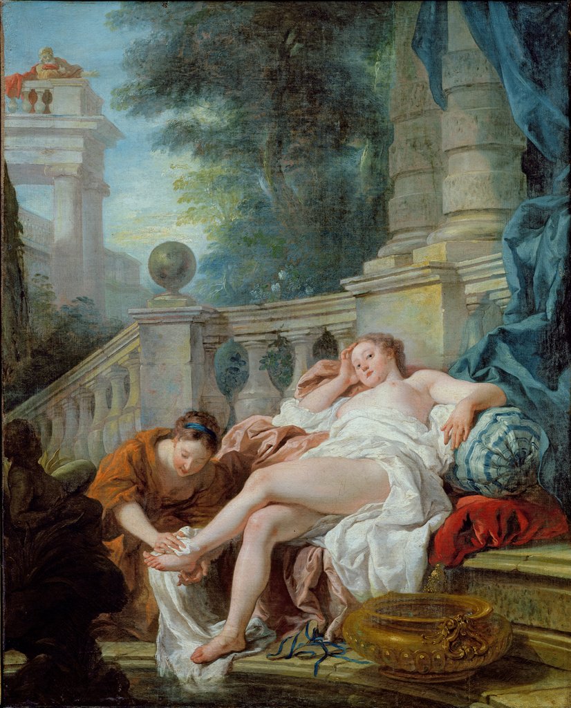 Detail of The Bath of Bethsheba, 1727 by Jean Francois de Troy