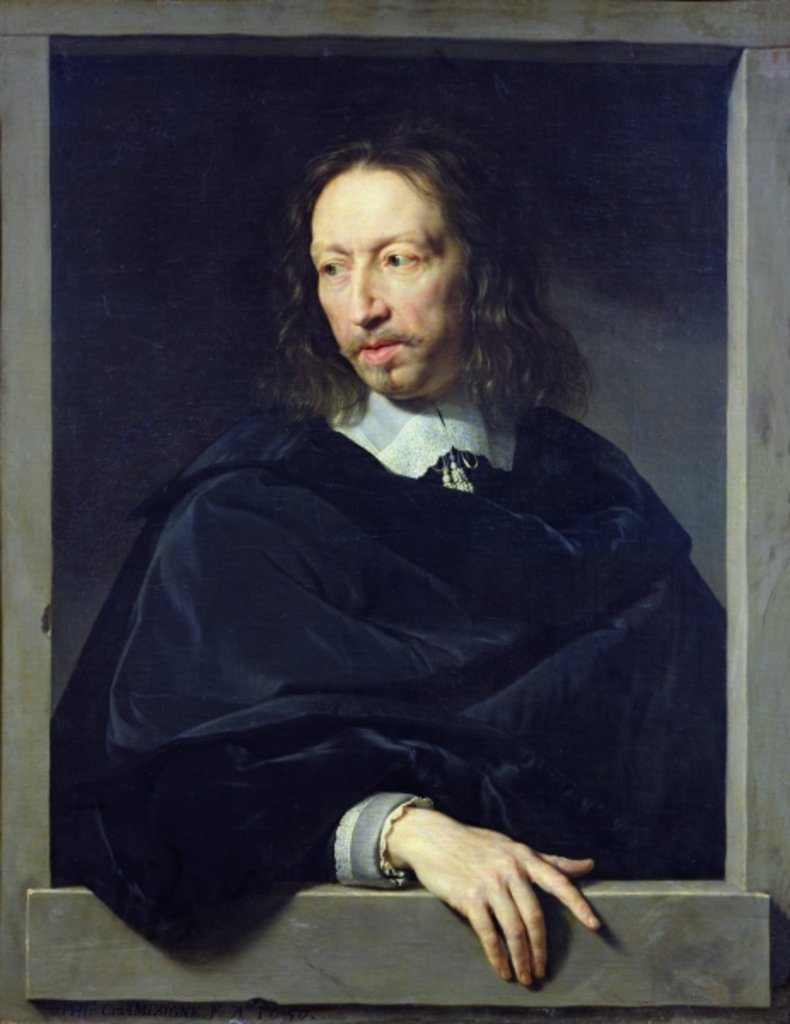 Detail of Portrait of a Gentleman, known as Arnaud d'Andilly 1650 by Philippe de Champaigne