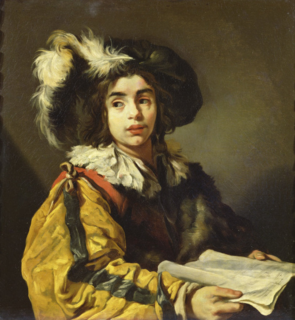 Detail of The Young Singer by Claude Vignon