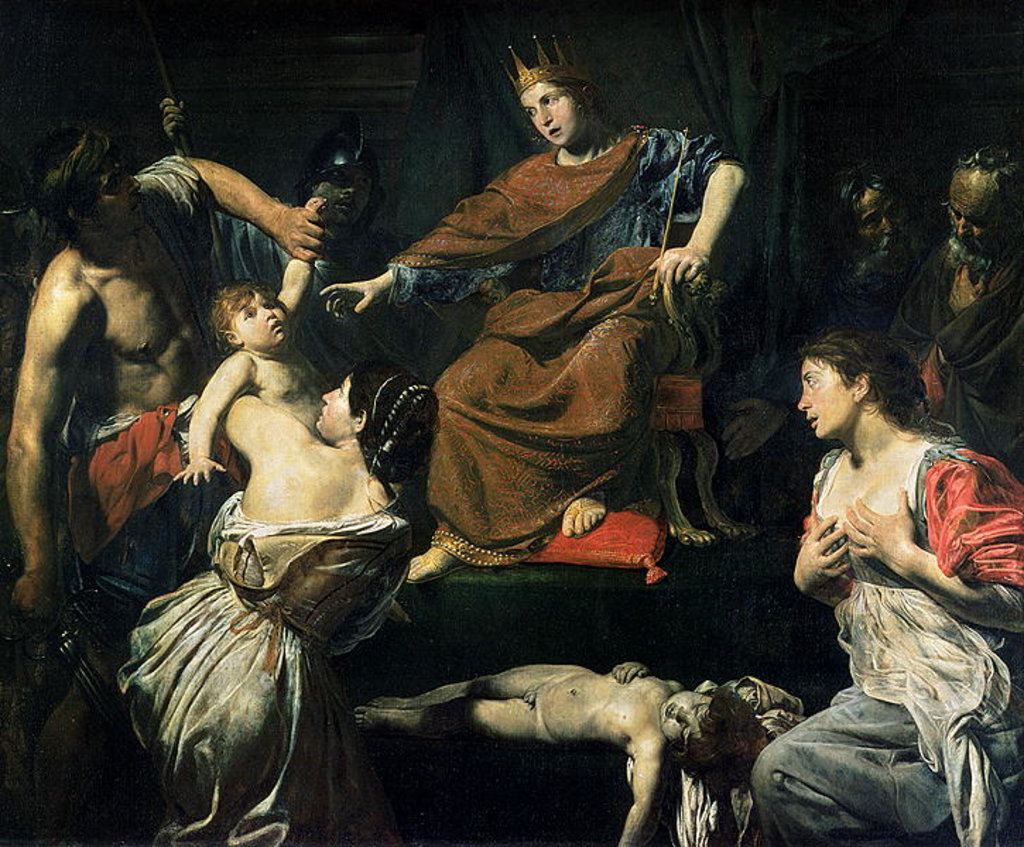 Detail of The Judgement of Solomon by Valentin de Boulogne
