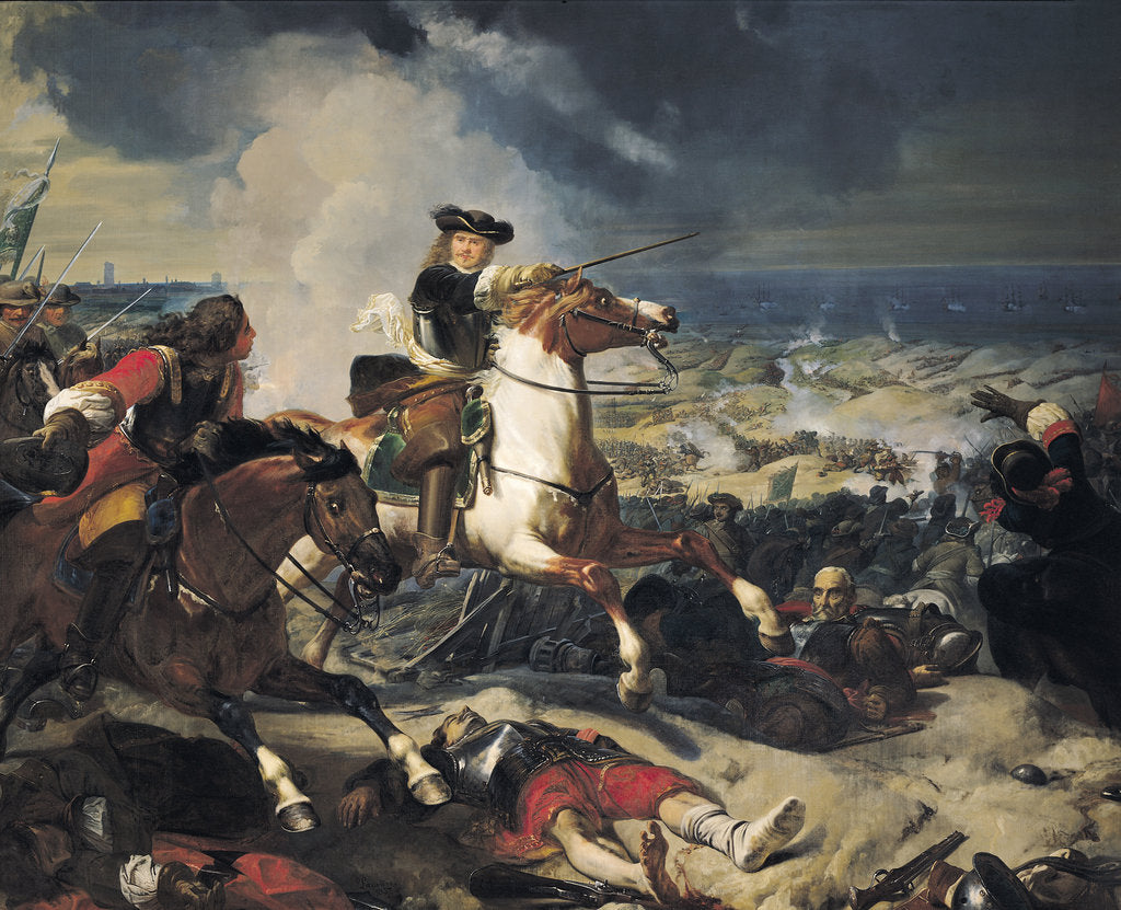 Detail of Battle of the Dunes, 14th June 1658, 1837 by Charles-Philippe Lariviere