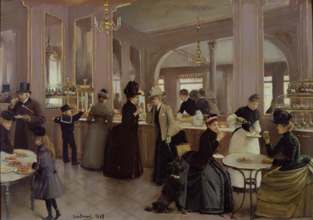 Detail of La Patisserie Gloppe, Champs Elysees, Paris, 1889 by Jean Beraud
