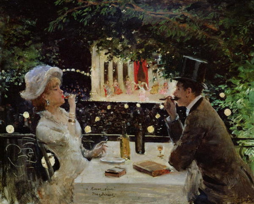 Detail of Dinner at Les Ambassadeurs, c.1882 by Jean Beraud