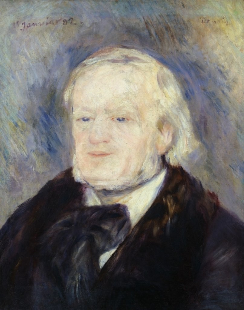 Detail of Portrait of Richard Wagner 1882 by Pierre Auguste Renoir