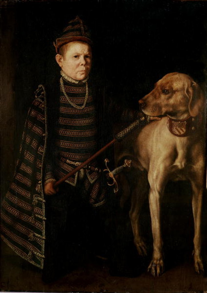 Detail of The Dwarf of Cardinal Granvelle, c.1560 by Anthonis van Dashorst Mor