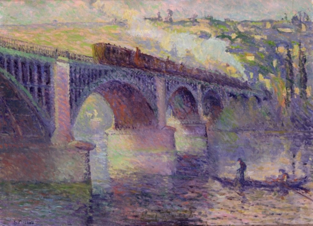 Detail of The Bridge at Sunset, 1905 by Robert Antoine Pinchon