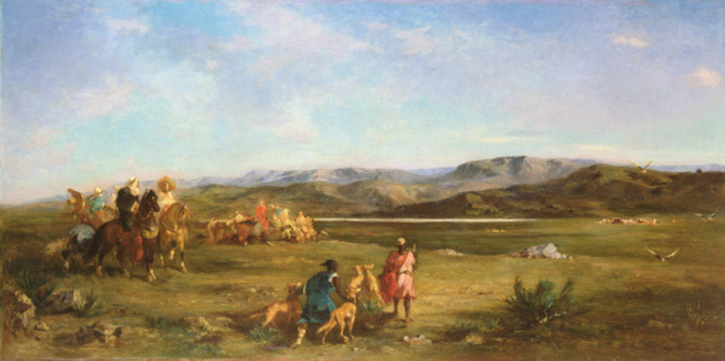 Detail of Gazelle Hunt in Chott el-Hodna, 1856 by Eugene Fromentin