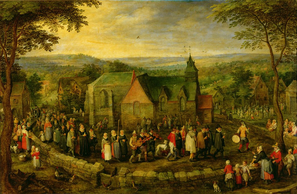 Detail of Country Life with a Wedding Scene by Jan the Elder Brueghel