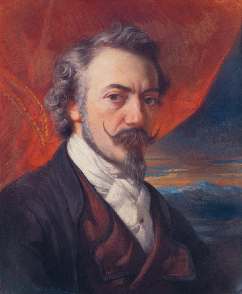 Detail of Self Portrait, 1851 by Eugene Deveria